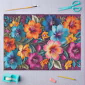 Kleurrijke Floral Needlepoint Art Tissue Paper Tissuepapier (Craft)