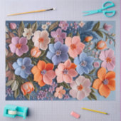 Kleurrijke Floral Needlepoint Art Tissue Paper Tissuepapier (Craft)