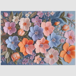 Kleurrijke Floral Needlepoint Art Tissue Paper Tissuepapier