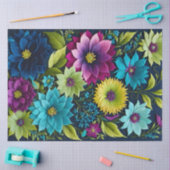 Kleurrijke Floral Needlepoint Art Tissue Paper Tissuepapier (Craft)