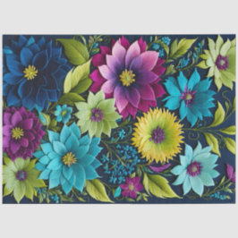 Kleurrijke Floral Needlepoint Art Tissue Paper Tissuepapier