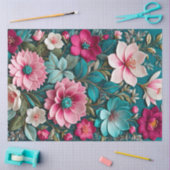 Kleurrijke Floral Needlepoint Art Tissue Paper Tissuepapier (Craft)