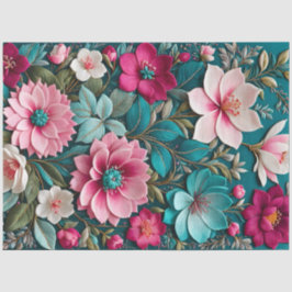 Kleurrijke Floral Needlepoint Art Tissue Paper Tissuepapier