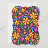 Kleurrijke Floral Paisley Indiase bruiloft uitnodi Kaart (Achterkant)