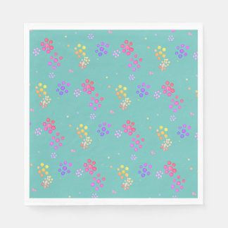 Kleurrijke Floral Paper Borden Servet