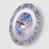 Kleurrijke Floral Parelachtige Pareltjes Wandklok (Hoek)