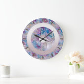 Kleurrijke Floral Parelachtige Pareltjes Wandklok (Huis)