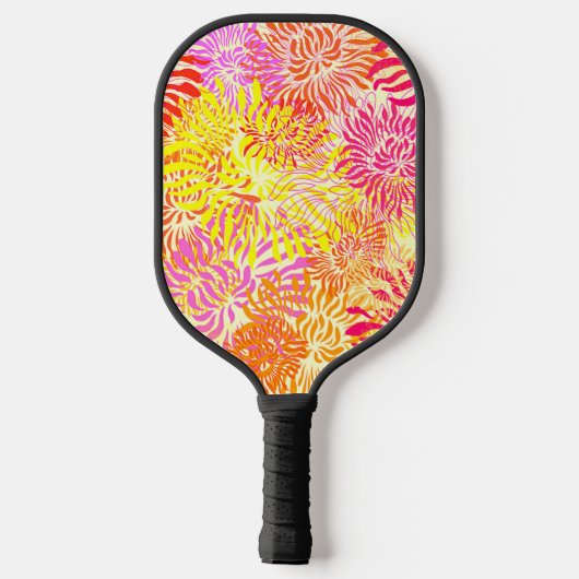 Kleurrijke Floral Pickleball Paddle (Achterkant)