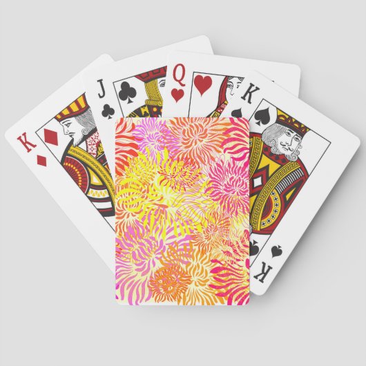 Kleurrijke Floral Pokerkaarten (Achterkant)