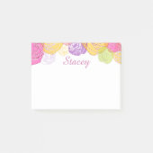 Kleurrijke Floral Post-it® Notes (Voorkant)