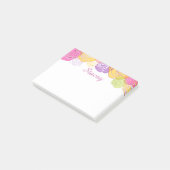 Kleurrijke Floral Post-it® Notes (Schuin)