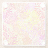 Kleurrijke Floral Print Glazen Onderzetter (Achterkant)