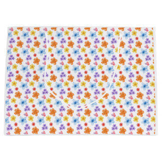 Kleurrijke Floral Print Groot Cadeauzakje