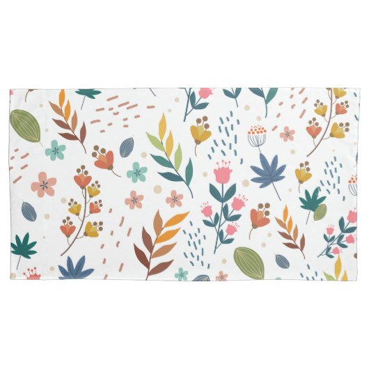 Kleurrijke Floral Print Kussensloop (Voorkant)