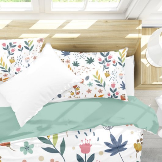 Kleurrijke Floral Print Kussensloop