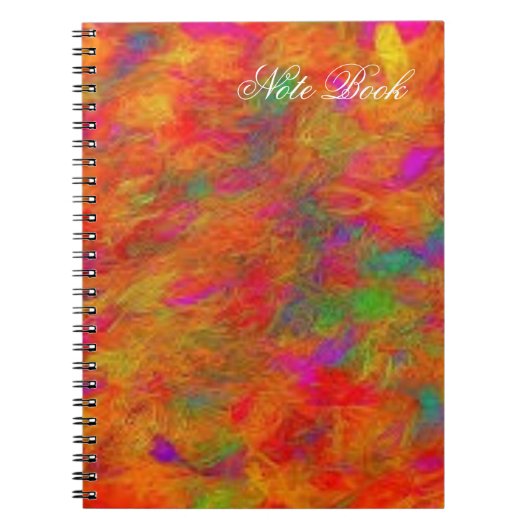 Kleurrijke Floral Print Notitieboek (Voorkant)