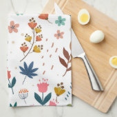 Kleurrijke Floral Print Theedoek (Quarter Fold)