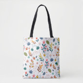Kleurrijke Floral Print Tote Bag (Voorkant)