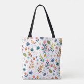Kleurrijke Floral Print Tote Bag (Achterkant)