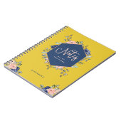 Kleurrijke Floral | Roos Gold Geometric Notitieboek (Linkerzijde)