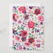 Kleurrijke Floral Save The Date (Achterkant)