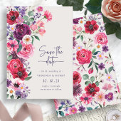 Kleurrijke Floral Save The Date