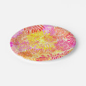 Kleurrijke Floral Spring Papieren Bordje (Gekanteld)