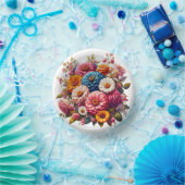 Kleurrijke Floral/Spring Zinnia/Roos Papieren Kommen (Feest)