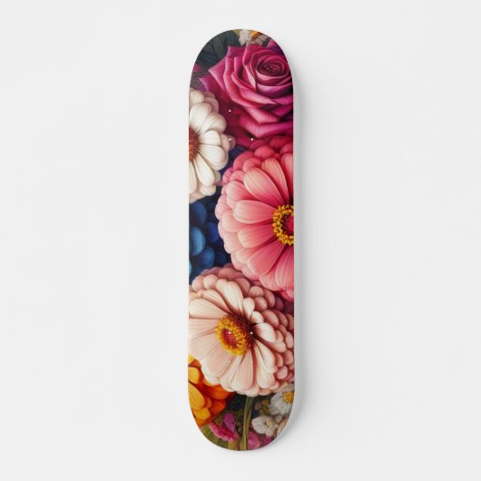Kleurrijke Floral/Spring Zinnia/Roos Persoonlijk Skateboard (Voorkant)