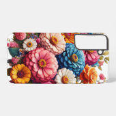 Kleurrijke Floral/Spring Zinnia/Roos Samsung Galaxy Hoesje (Achterkant horizontaal)