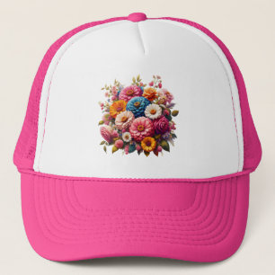 Kleurrijke Floral/Spring Zinnia/Roos Trucker Pet