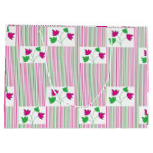 Kleurrijke Floral Stripes Groot Cadeauzakje (Achterkant)