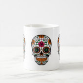 Kleurrijke Floral Sugar Skull 4 Koffiemok (Center)