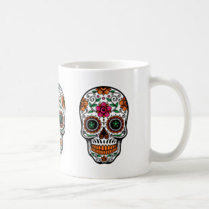 Kleurrijke Floral Sugar Skull 4 Koffiemok