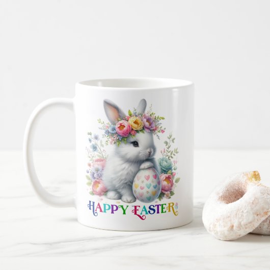 Kleurrijke Floral Sugar Skull Burning Candles Koffiemok (Met donut)