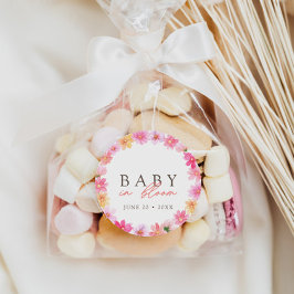 Kleurrijke Floral Summer Baby in Bloom Wildflower Ronde Sticker