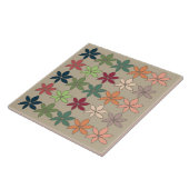 Kleurrijke Floral Tegeltje (Zijkant)