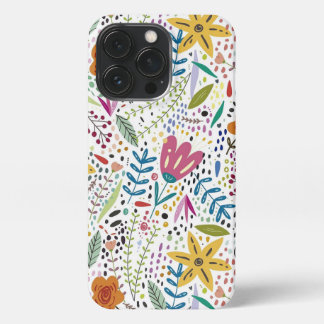 Kleurrijke Floral telefoon geval iPhone 13 Pro Hoesje