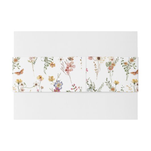 Kleurrijke Floral Uitnodigingen Wikkel (Achterkant Voorbeeld)