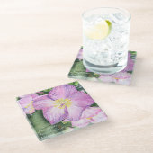 Kleurrijke Floral Vakantiehuis Glazen Onderzetter (Schuin)