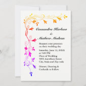 Kleurrijke Floral Vine Wedding Elegant Botanisch Kaart (Voorkant)