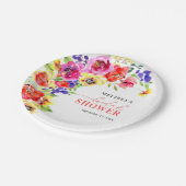 Kleurrijke Floral Vrijgezellenfeest papier Borden Papieren Bordje (Gekanteld)