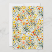 Kleurrijke Floral Waterverf Wedding Kaart (Achterkant)