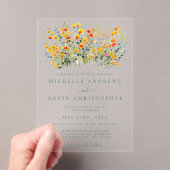 Kleurrijke Floral Wedding Acryl Uitnodigingen (Insitu (Draagbaar))