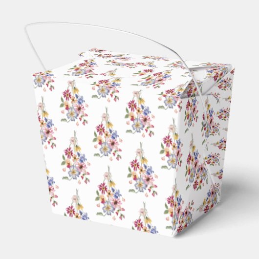 Kleurrijke Floral Wedding Bedankdoosjes (Achterkant)