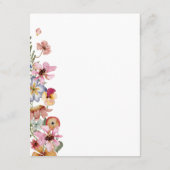 Kleurrijke Floral Wedding Detail Enclosure Kaart (Achterkant)