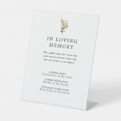 Kleurrijke Floral Wedding Memorial voetstuk teken Reclamebord Met Voetstuk (Voorkant)
