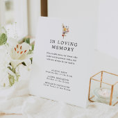 Kleurrijke Floral Wedding Memorial voetstuk teken Reclamebord Met Voetstuk