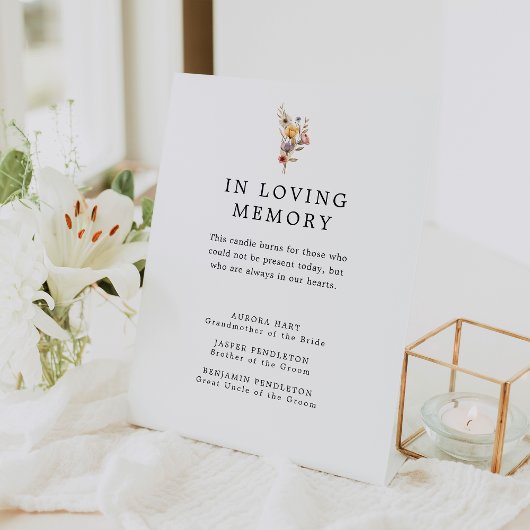 Kleurrijke Floral Wedding Memorial voetstuk teken Reclamebord Met Voetstuk