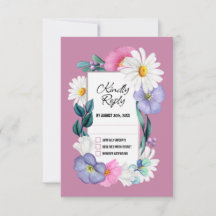 Kleurrijke Floral Wedding RSVP